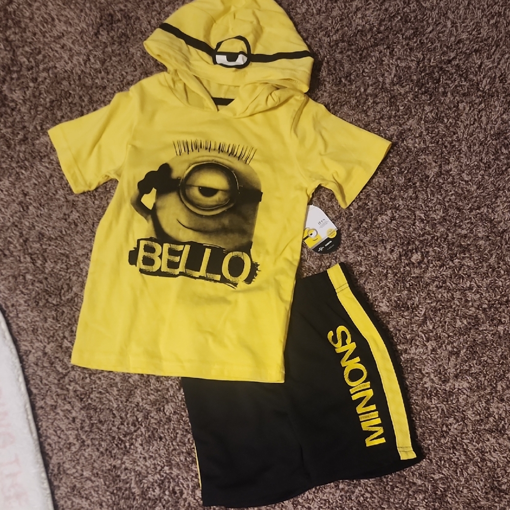 Minions Hoodie and Shorts Set